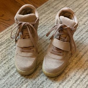 ASH Bowie Suede Wedge Platform Sneakers